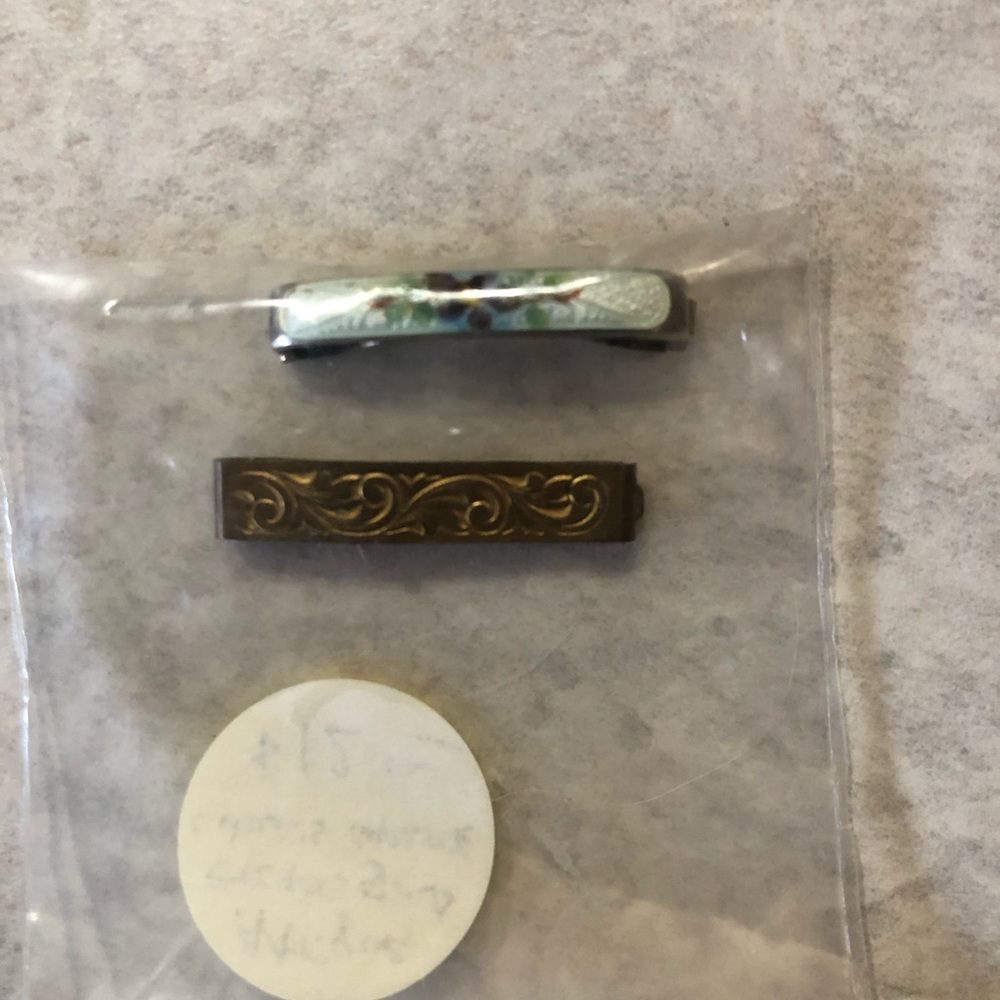 Two Antique vintage child’s hair clips